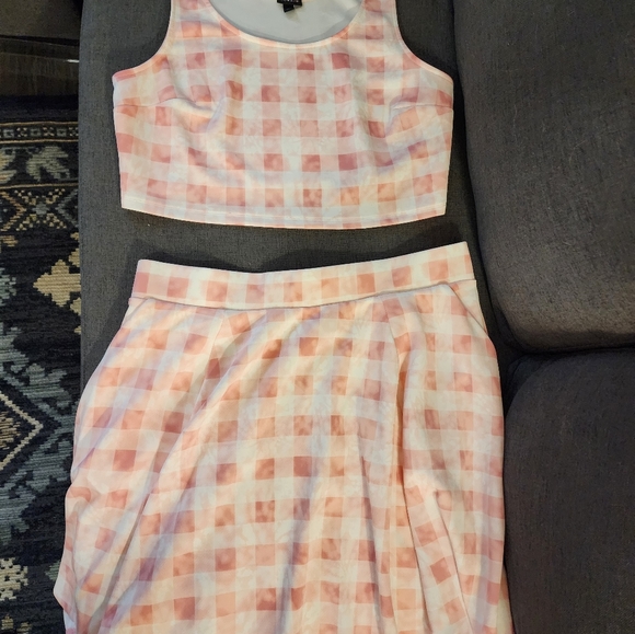 Torrid Pink Plaid Mini Scuba Set Size 2x - Picture 6 of 9